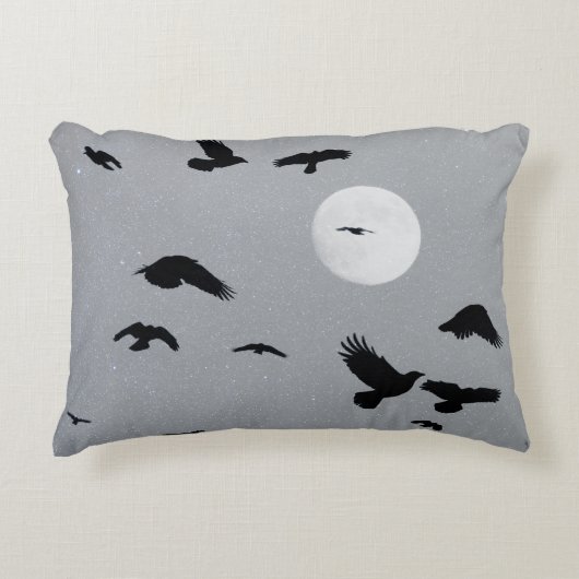 カラスが飛ぶにつれて アクセントクッション (正面)