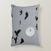 カラスが飛ぶにつれて アクセントクッション (正面(垂直))