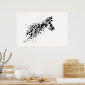 ...カラスが飛ぶように ポスター (キッチン)