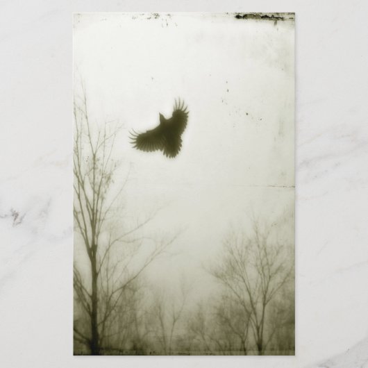 カラスが飛ぶように 便箋 (正面)