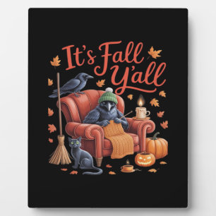 カラスが鳴くよ、秋だね パンプキン 秋 秋 Halloween フォトプラーク