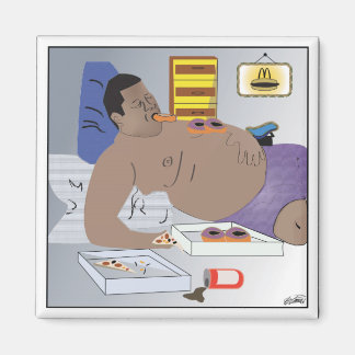 カラスで太ったキッチンマグネット マグネット