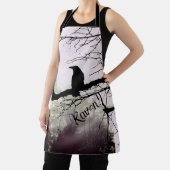 カラスで霧の中の木 エプロン (インサイチュ)