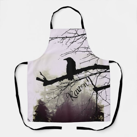 カラスで霧の中の木 エプロン (正面)