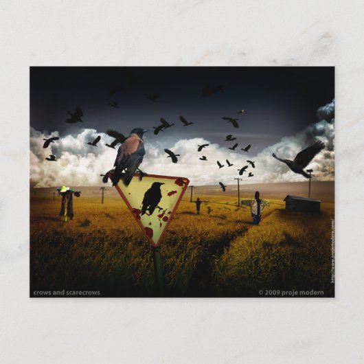カラスとかかし ポストカード (正面)