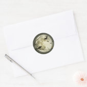 カラスとこうもりの満月 ラウンドシール (封筒)