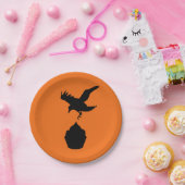 カラスとカップケーキ ペーパープレート (パーティー)