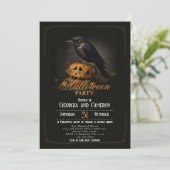 カラスとカボチャのゴシックハロウィーンパーツ 招待状 (スタンド正面)