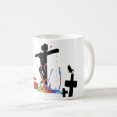 カラスとクロス コーヒーマグカップ (正面右)
