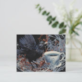 カラスとコーヒー ポストカード (スタンド正面)