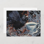 カラスとコーヒー ポストカード (正面/裏面)