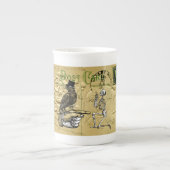 カラスとスケルトン ボーンチャイナマグカップ (正面)