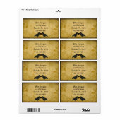 カラスとハートビジネスラベル ラベル (フルシート)