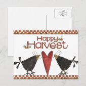 カラスとハート ポストカード (正面/裏面)