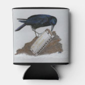 カラスとハーモニカ 缶クーラー (裏面)