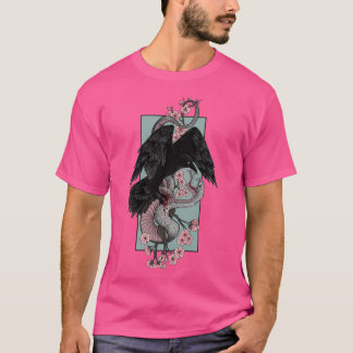 カラスとヘビ Tシャツ