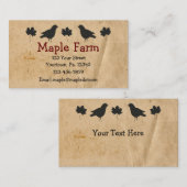 カラスとメープル葉ズの名刺 名刺 (正面/裏面)