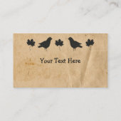 カラスとメープル葉ズの名刺 名刺 (裏面)