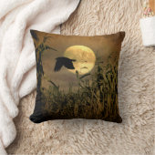 カラスと収穫の月 クッション (ブランケット)