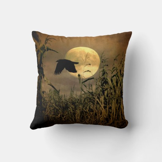 カラスと収穫の月 クッション (裏面)