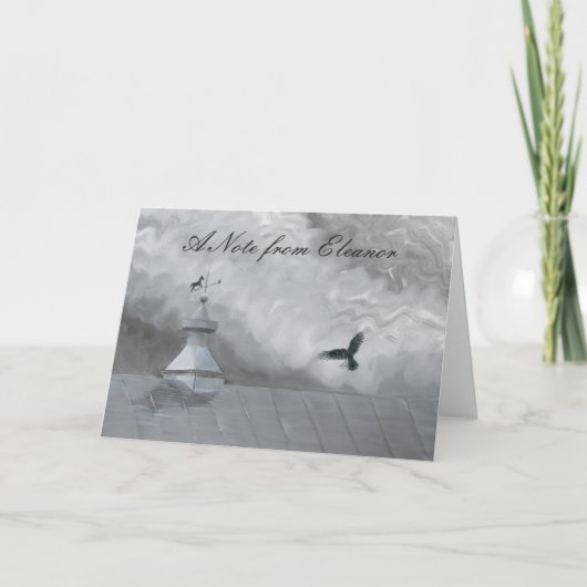 カラスと天気予報 ノートカード (正面)