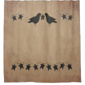 カラスと星のシャワーカーテン シャワーカーテン (正面)