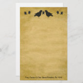 カラスと星の文具 便箋 (正面/裏面)