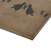 カラスと星ガラスの切断板 カッティングボード (角)