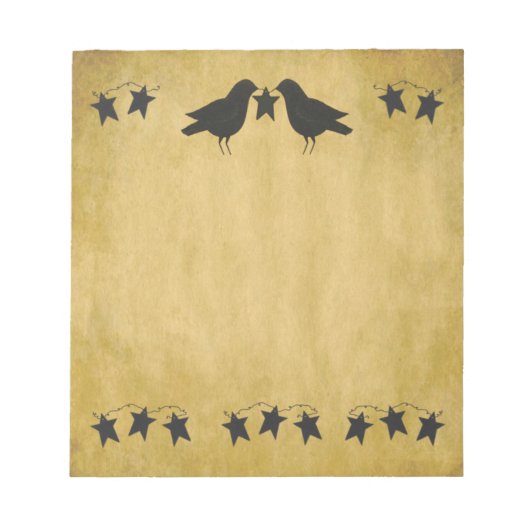 カラスと星メモ帳 ノートパッド (正面)