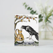 カラスと水差しのポストカード ポストカード (スタンド正面)