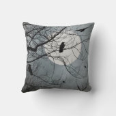 カラスと空の月 クッション (裏面)