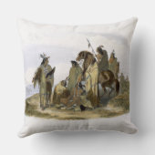 カラスのインディアンは、"旅行の容積1からの13をIめっきします クッション (裏面)