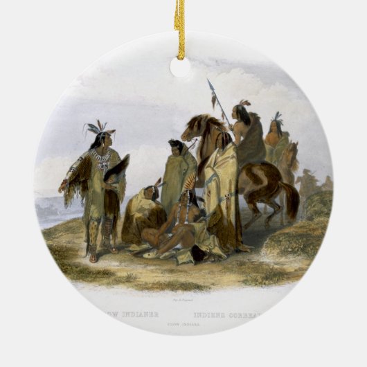 カラスのインディアンは、"旅行の容積1からの13をIめっきします セラミックオーナメント (裏面)