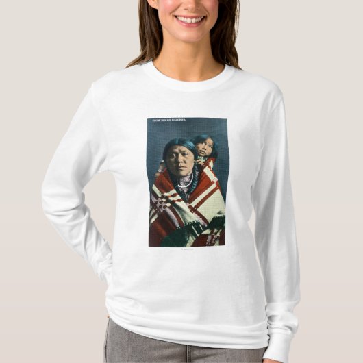 カラスのインディアンマドンナおよび子供 Tシャツ (正面)