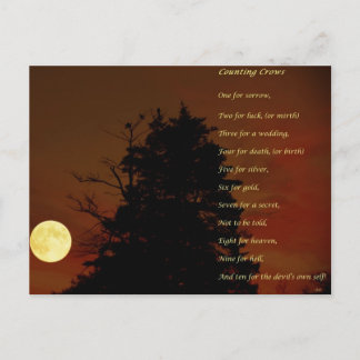 カラスのカウント ポストカード