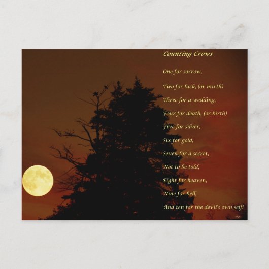 カラスのカウント ポストカード (正面)