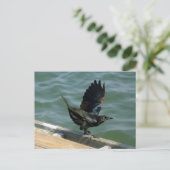 カラスのカスタマイズ ポストカード (スタンド正面)