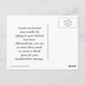 カラスのカスタマイズ ポストカード (裏面)