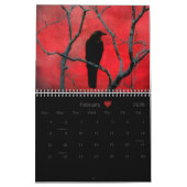 カラスのカレンダーに気を取られる カレンダー (2月 2026)