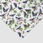 カラスのクリスマスお花紙 薄葉紙 (詳細)