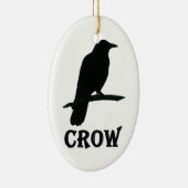 カラスのクリスマスのオーナメント セラミックオーナメント (右)