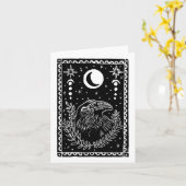 カラスのグリーティングカード カード (黄色い花)