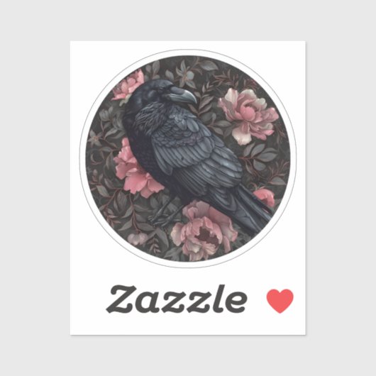 カラスのゴシック様式のヴィンテージ シール (シート)