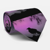 カラスのシルエット ネクタイ (ロール)