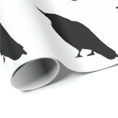 カラスのシルエット ラッピングペーパー (ロールコーナー)