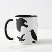カラスのダンスのコーヒー・マグ マグカップ (左)