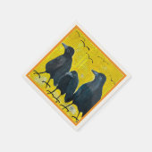 カラスのナプキン スタンダードカクテルナプキン (角)