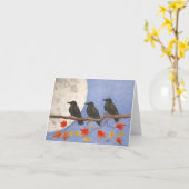 カラスのノートカ感動的ードの取り込み カード (黄色い花)