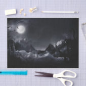 カラスのハロウィンのティッシュペーパーシート 薄葉紙 (クラフト)