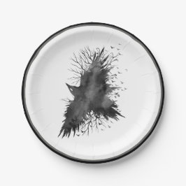 カラスのハロウィンの紙皿 ペーパープレート